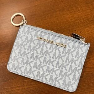 Michael Kors Jet Set Travel Coin Pouch RARE blue, new with tags